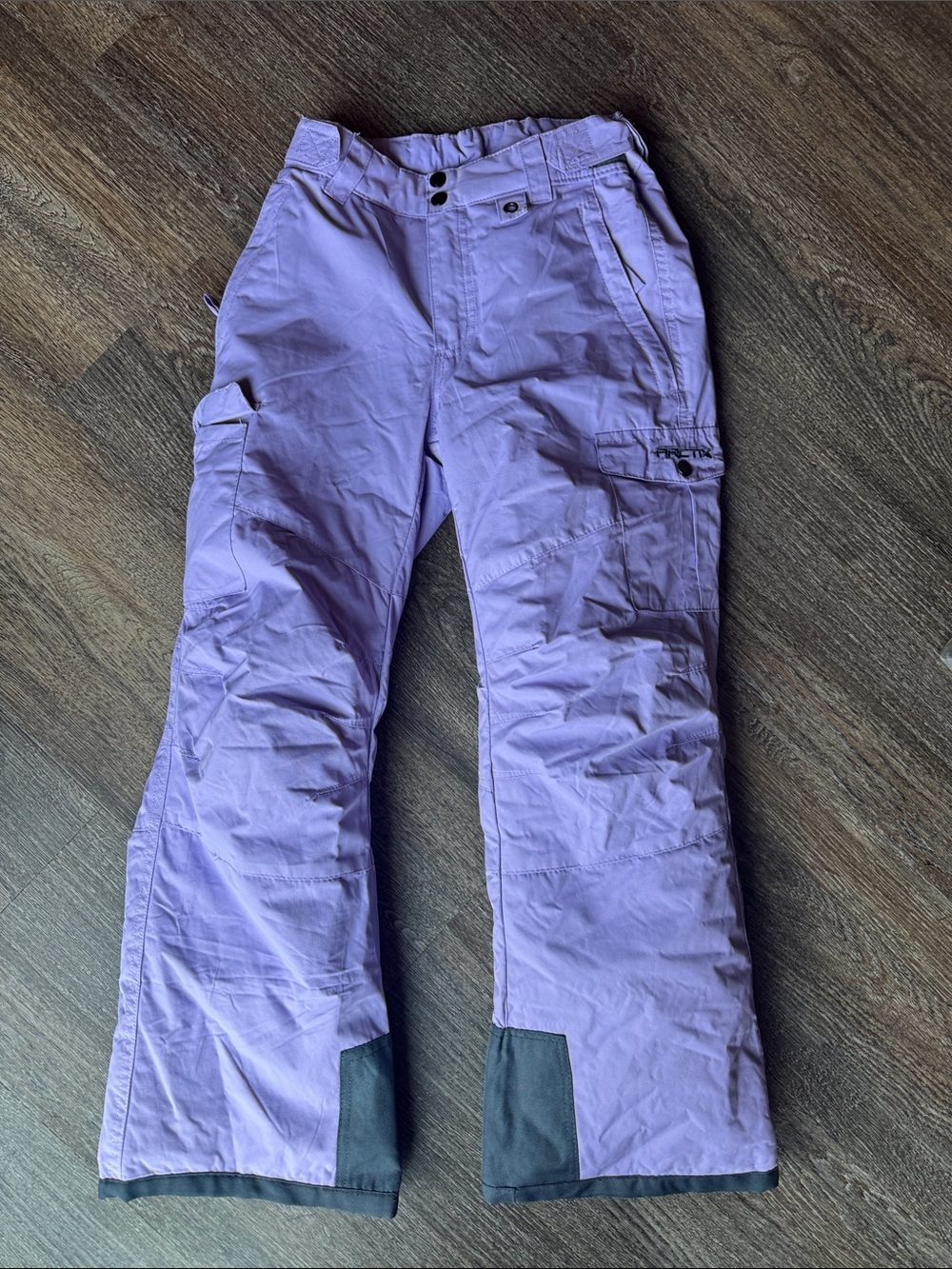 Arctix Kids Lavender Cargo Ski Snow Pants Size Large Outdoor Winter Sports Board